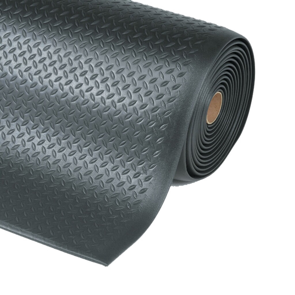 Esterilla antifatiga, 2 capas, PVC/PU, metro lineal x 910mm, negro Imagen del producto: Esterilla antifatiga, 2 capas, PVC/PU, metro lineal x 910mm, negro