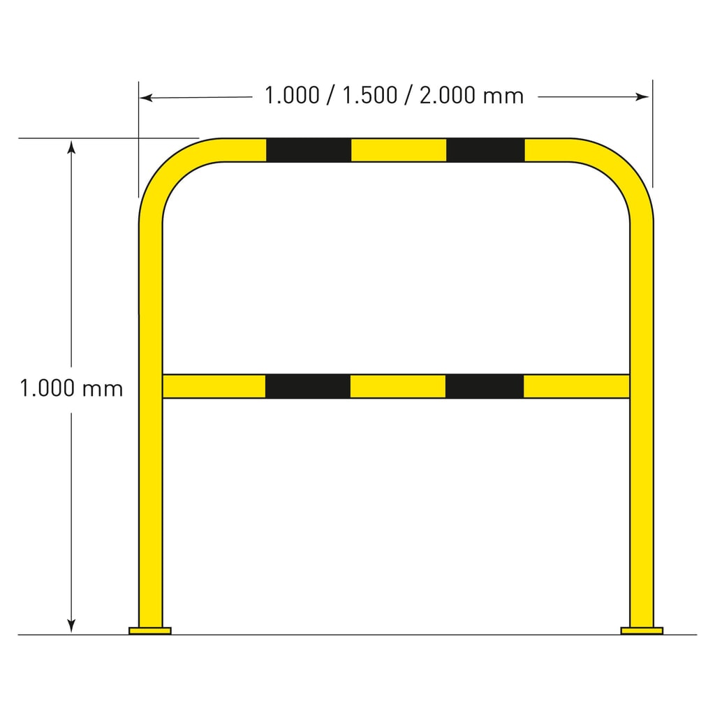 Número de imagen del producto 3: Estribo de protección, aplicación interior, Al x An 1.000 x 1.000 mm