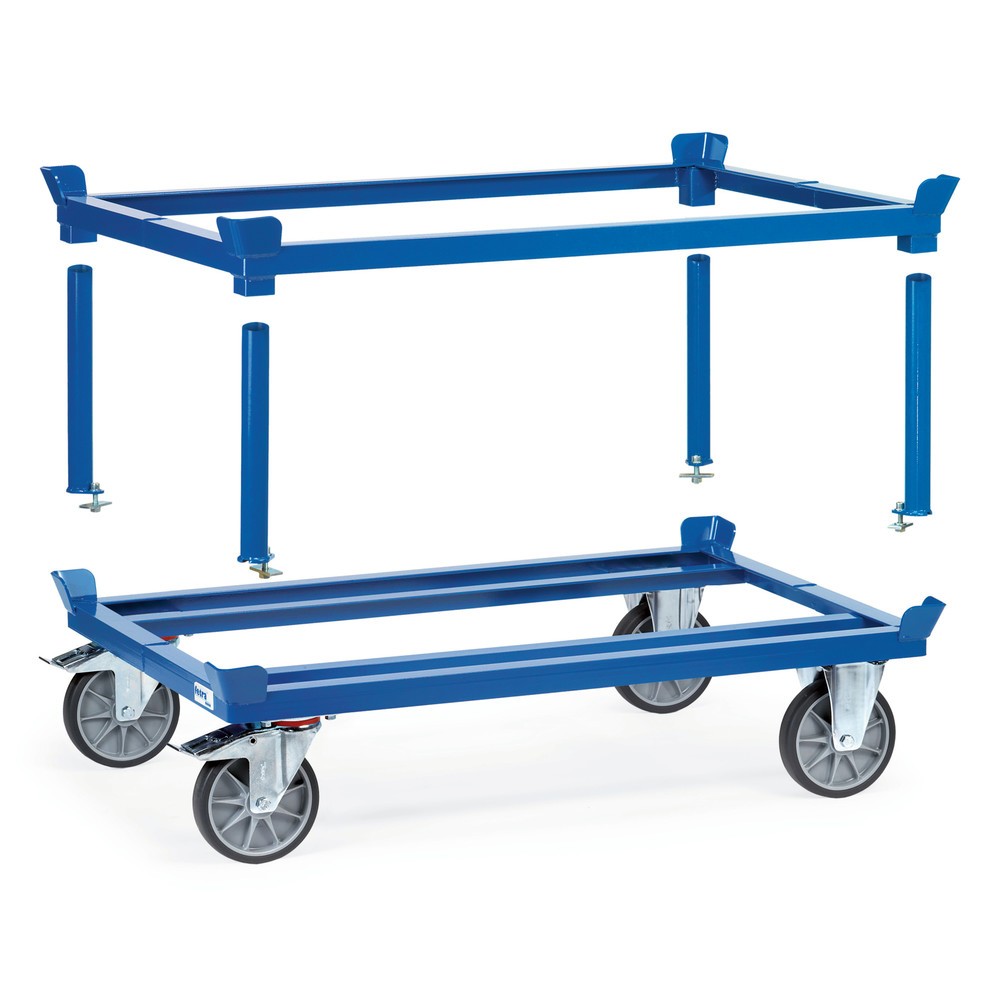 Número de imagen del producto 3: Bastidor fetra® con esquinas de encajado, CC 750 kg para palets 1.000 x 800 mm, bandajes de TPE