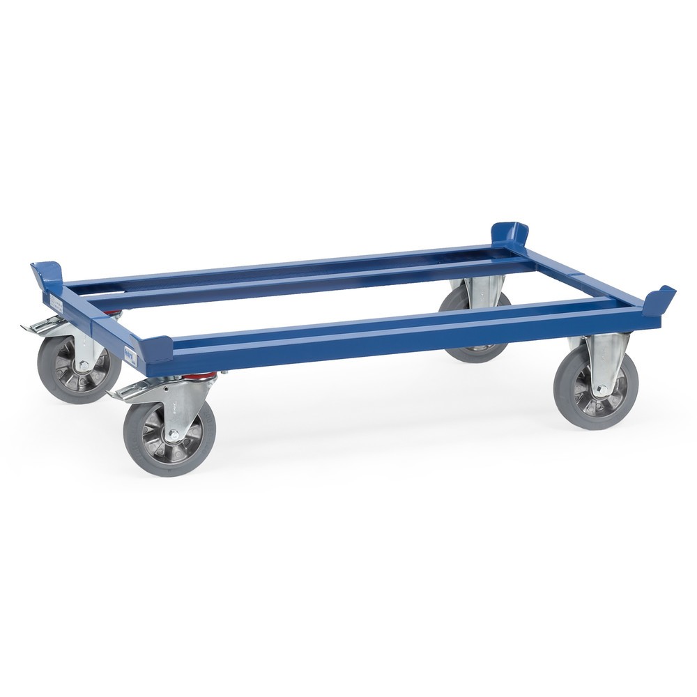 Imagen del producto: Bastidor fetra® con esquinas de encajado, CC 1.200 kg para palets 1.000 x 800 mm, bandajes de goma maciza elásticos