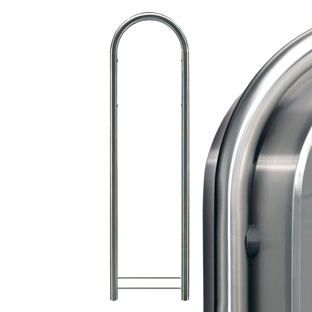 Número de imagen del producto 2: Estructura para buzón Bobi con boca de vertido acero inoxidable mate
