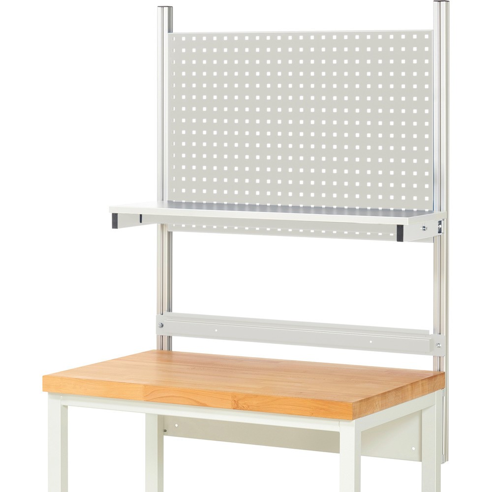 Número de imagen del producto 2: Estructura sistema RAU, H x A x F 1.130 x 1.000 x 350 mm, con 1 estante, tabla con revestimiento de melamina y 1 guía de soporte, kit completo 01 para anchura de productos 1.000 mm