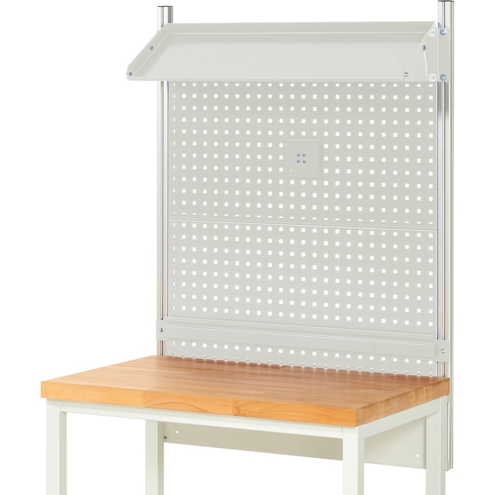 Número de imagen del producto 2: Estructura sistema RAU, H x A x F 1.130 x 1.000 x 350 mm, con 1 bandeja metálica inclinable, 1 guía de soporte y 1 soporte de pantalla plana, kit completo 02 para anchura de productos de 1.000 mm