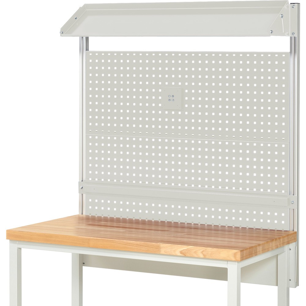 Número de imagen del producto 2: Estructura sistema RAU, H x A x F 1.130 x 1.250 x 350 mm, con 1 bandeja metálica inclinable, 1 guía de soporte y 1 soporte de pantalla plana, kit completo 02 para anchura de productos de 1.250 mm