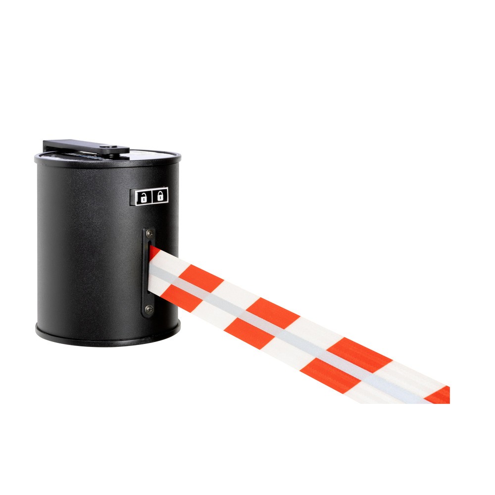 Número de imagen del producto 1: Estuche de cinta GLW 1800 REFLECTO, de RS-GUIDESYSTEMS®, montaje en la pared, longitud 18 m, anchura 50 mm, carcasa negra, cinta roja/blanca