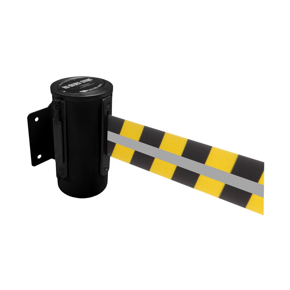 Número de imagen del producto 1: Estuche de cinta GLW 45-J REFLECTO, de RS-GUIDESYSTEMS®, longitud 2,3 m, anchura 50 mm, carcasa negra, cinta negra/amarilla