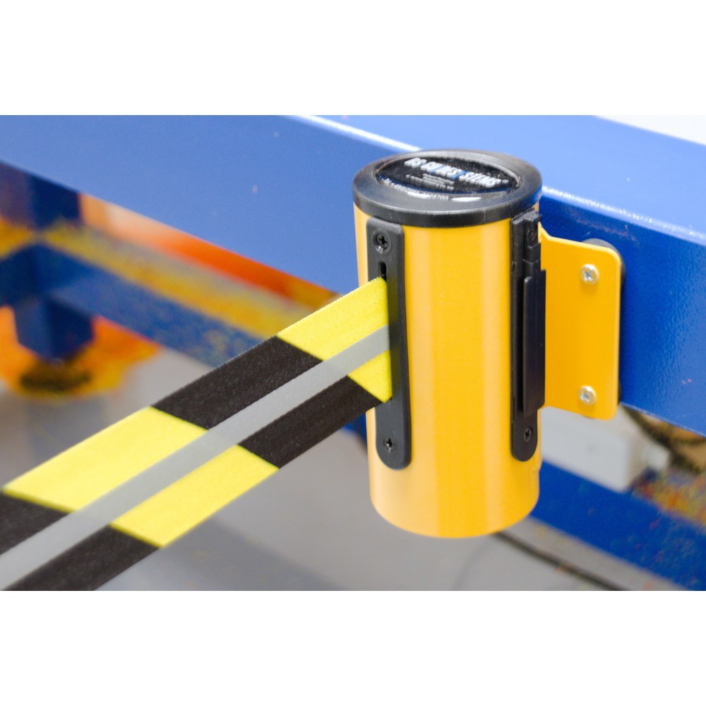 Número de imagen del producto 5: Estuche de cinta GLW 45-E REFLECTO, de RS-GUIDESYSTEMS®, longitud 2,3 m, anchura 50 mm, carcasa amarilla, cinta negra/amarilla