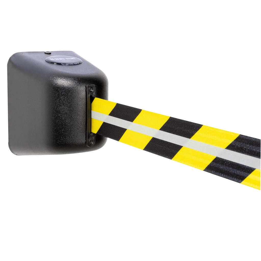 Estuche de cinta GLW 460 REFLECTO, de RS-GUIDESYSTEMS®, longitud 6 m, anchura 50 mm, carcasa negra, cinta negra/amarilla Imagen del producto: Estuche de cinta GLW 460 REFLECTO, de RS-GUIDESYSTEMS®, longitud 6 m, anchura 50 mm, carcasa negra, cinta negra/amarilla