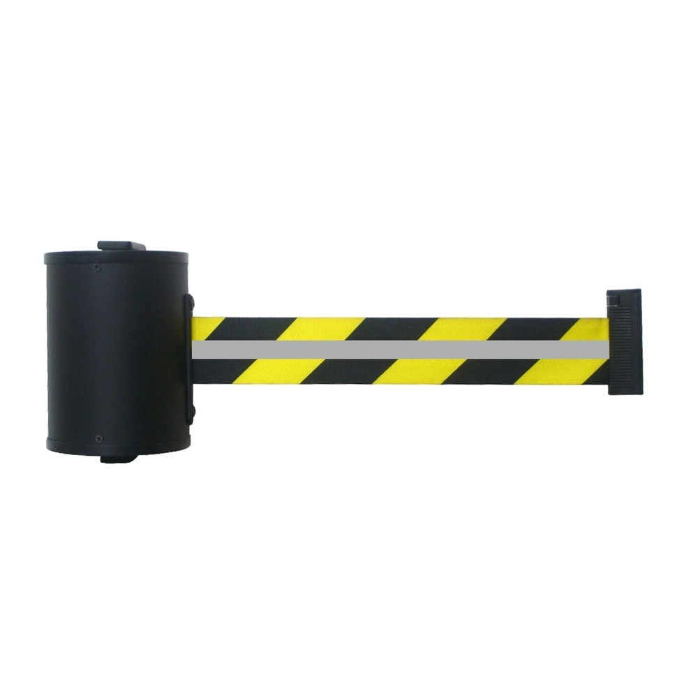 Imagen del producto: Estuche de cinta GLW 700 REFLECTO, de RS-GUIDESYSTEMS®, longitud 7 m, anchura 50 mm, carcasa negra, cinta negra/amarilla