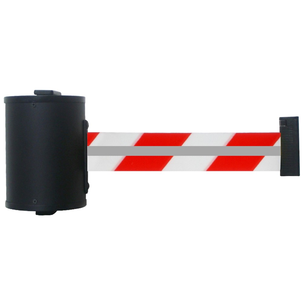 Número de imagen del producto 1: Estuche de cinta GLW 700 REFLECTO, de RS-GUIDESYSTEMS®, montaje en la pared, longitud 7 m, anchura 50 mm, carcasa negra, cinta roja/blanca