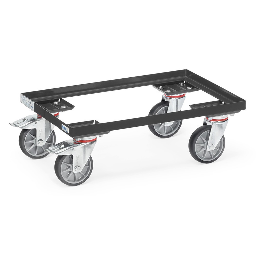 Imagen del producto: Rodillo Eurobox fetra® de acero, capacidad de carga 250 kg, superficie de carga 610 x 410 mm, gris antracita