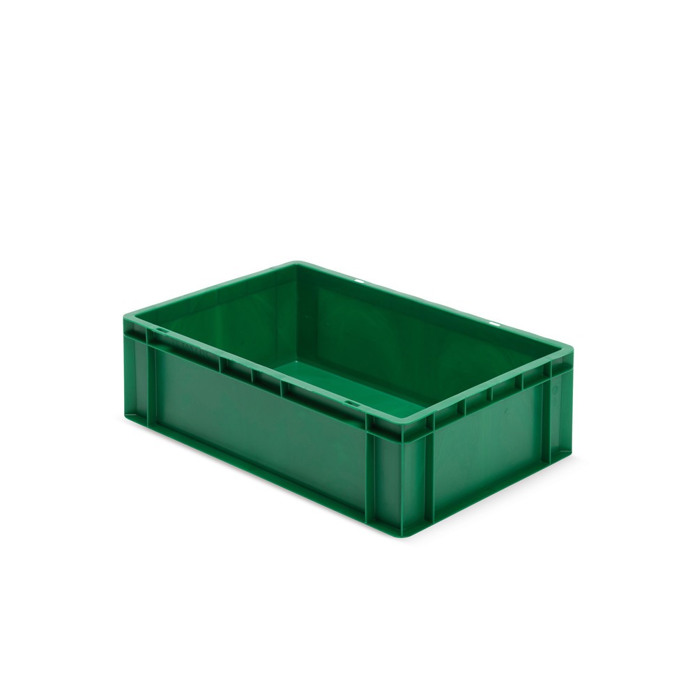 Imagen del producto: Eurocontenedor apilable, paredes + fondo cerrado, 33 litros, verde