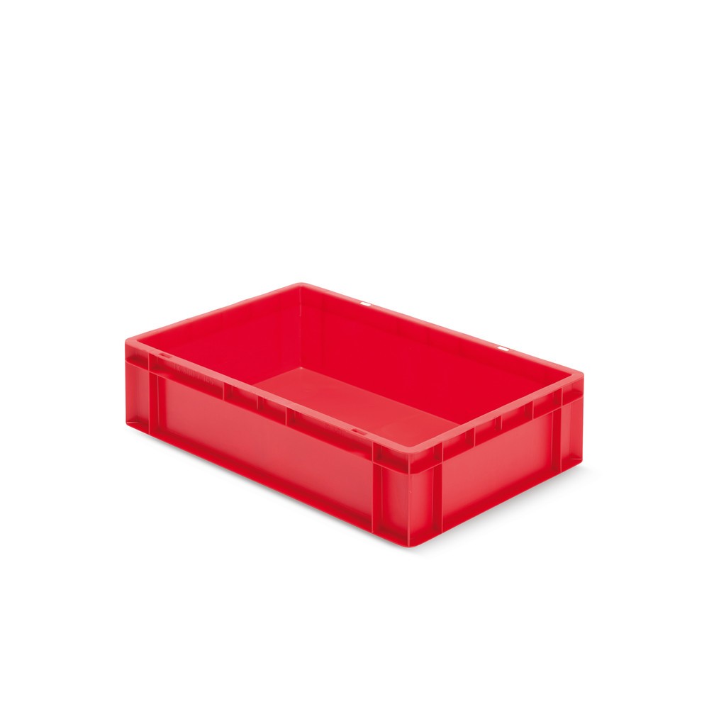 Imagen del producto: Eurocontenedor apilable, paredes + fondo cerrado, 26 litros, rojo