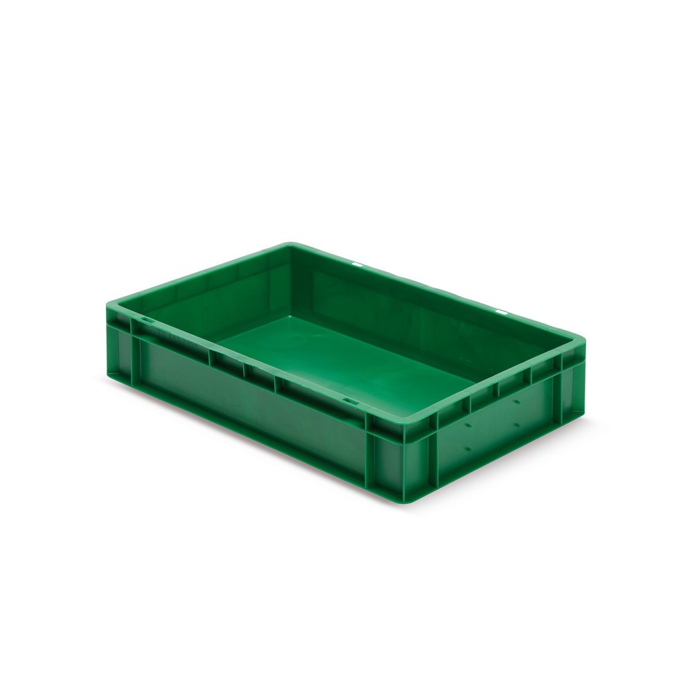 Imagen del producto: Eurocontenedor apilable, paredes + fondo cerrado, 22 litros, verde