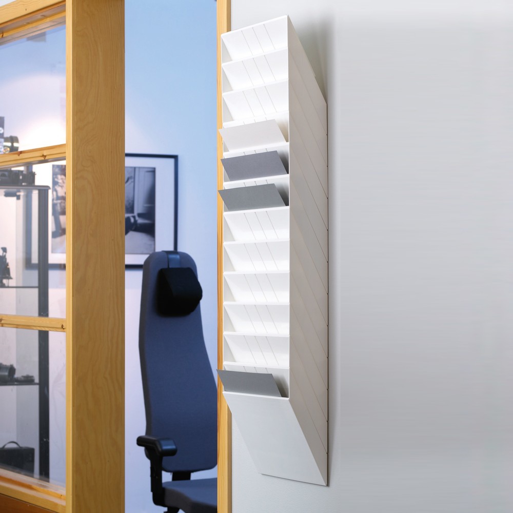 Número de imagen del producto 2: Expositor para prospectos DURABLE Flexiboxx, 12x DIN A4, vertical, blanco