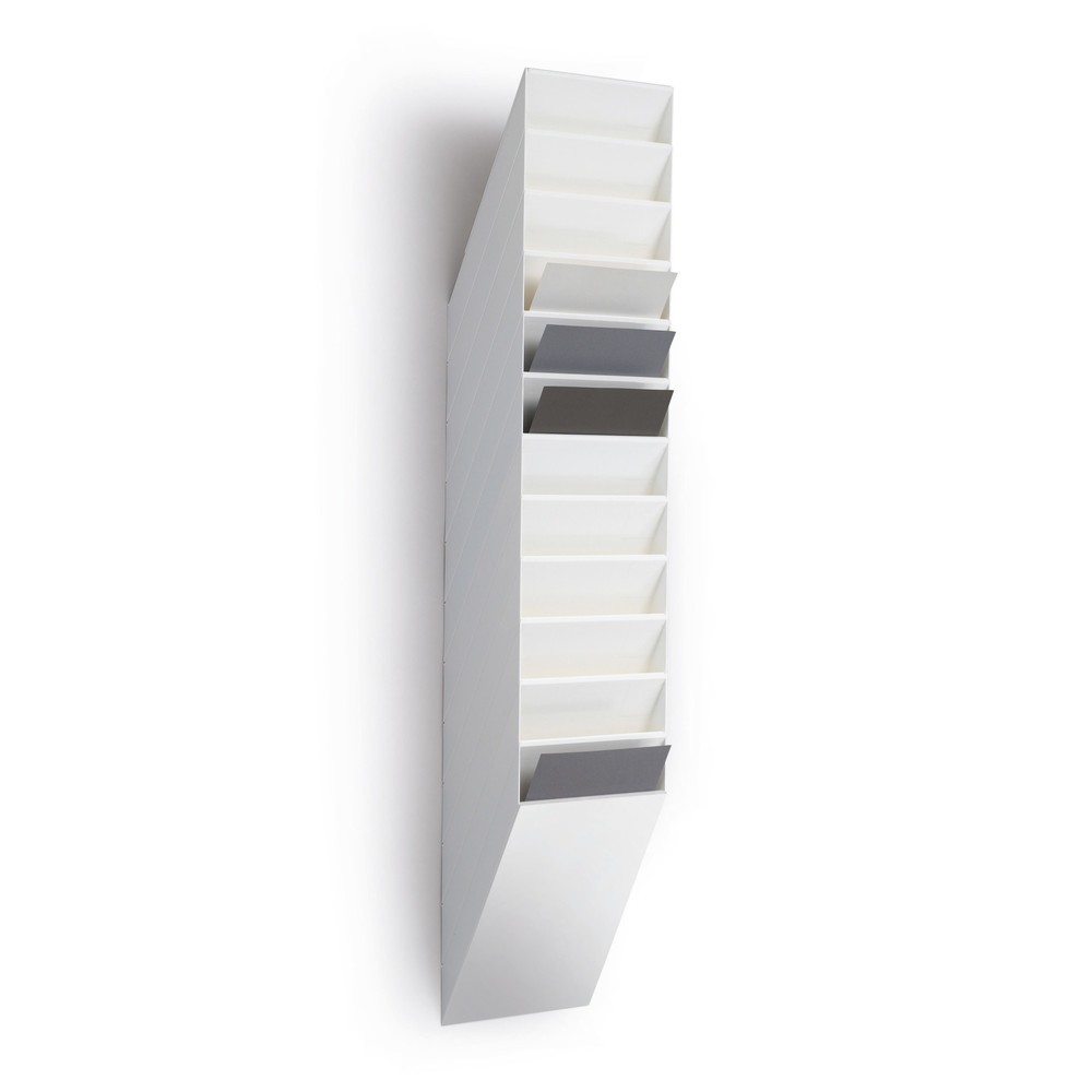 Número de imagen del producto 1: Expositor para prospectos DURABLE Flexiboxx, 12x DIN A4, vertical, blanco