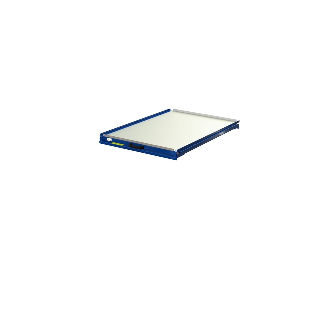 Imagen del producto: Extractor de palets con estante de acero, capacidad de carga 200 kg, profundidad de extracción 70 %