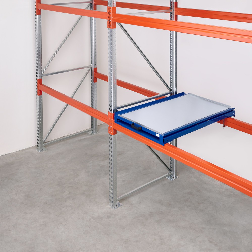 Número de imagen del producto 2: Extractor de palets con estante de acero, capacidad de carga 200 kg, profundidad de extracción 100 %