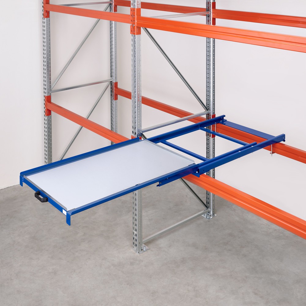 Número de imagen del producto 3: Extractor de palets con estante de acero, capacidad de carga 200 kg, profundidad de extracción 100 %
