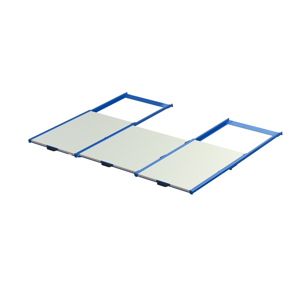 Imagen del producto: Extractor de palets XL, capacidad de carga 400 kg, profundidad de extracción 70 %, A x F 2.600 x 1.200 mm, con estante de acero