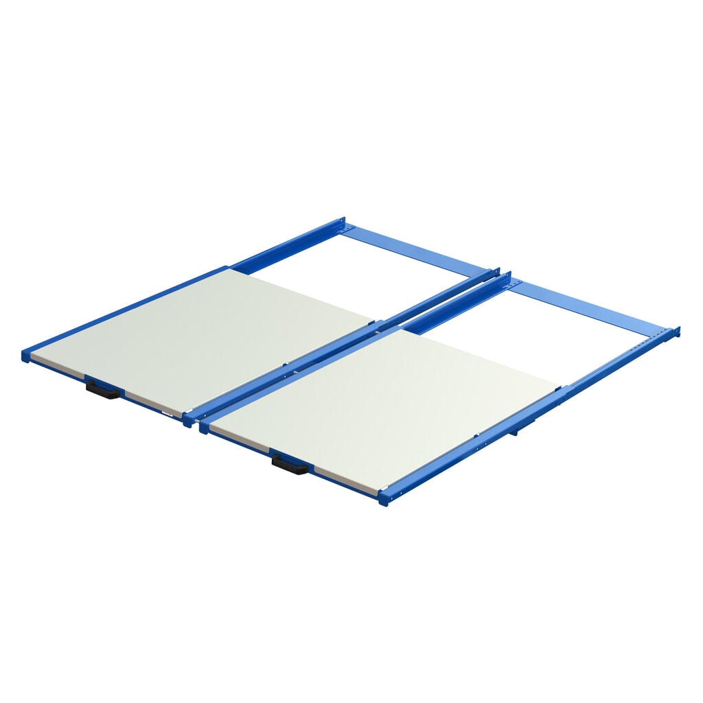 Extractor de palets XL, capacidad de carga 400 kg, profundidad de extracción 70 %, A x F 1.700 x 1.200 mm, con estante de acero Número de imagen del producto 2: Extractor de palets XL, capacidad de carga 400 kg, profundidad de extracción 70 %, A x F 1.700 x 1.200 mm, con estante de acero
