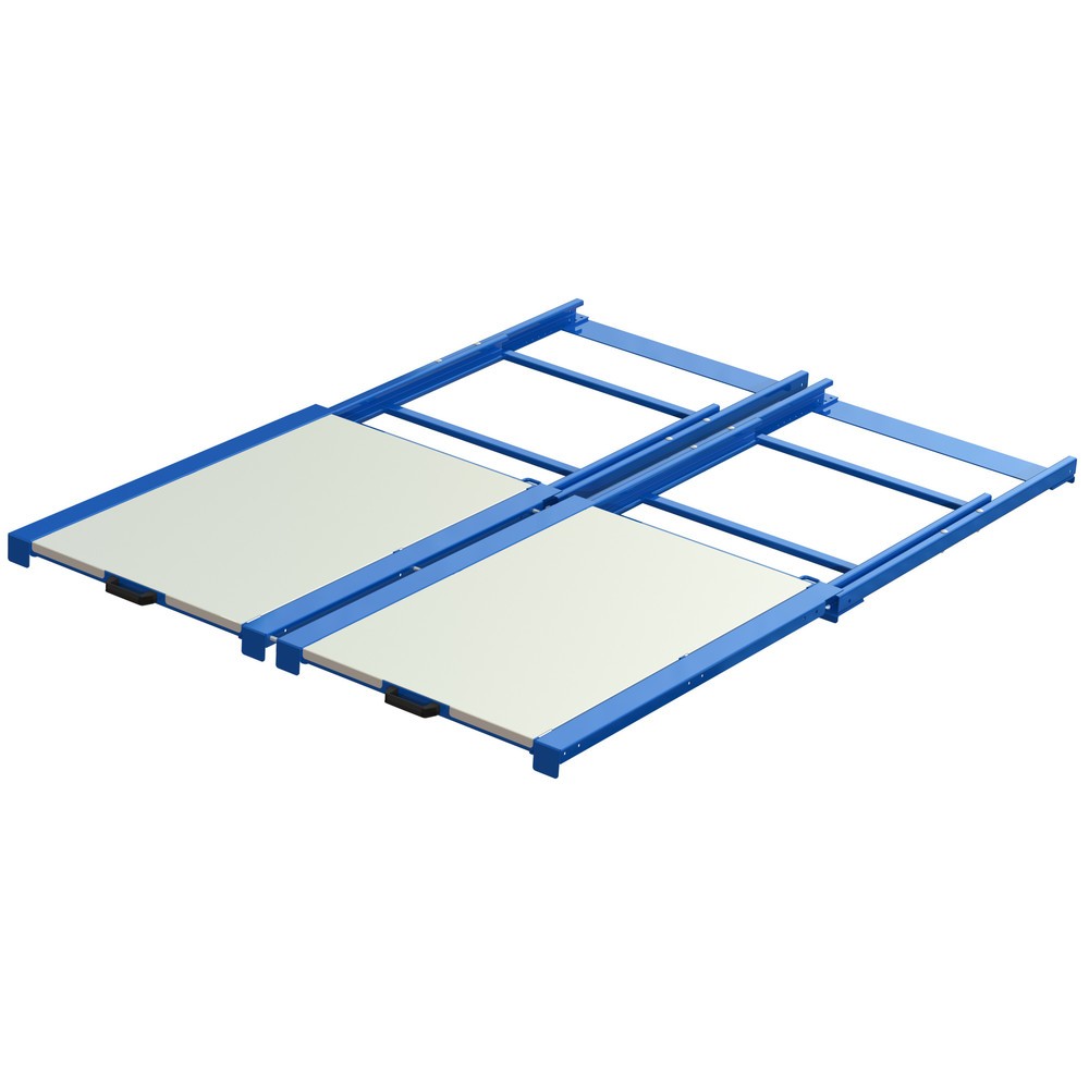 Número de imagen del producto 2: Extractor de palets XL, capacidad de carga 400 kg, profundidad de extracción 100 %, A x F 1.700 x 1.200 mm, con estante de acero