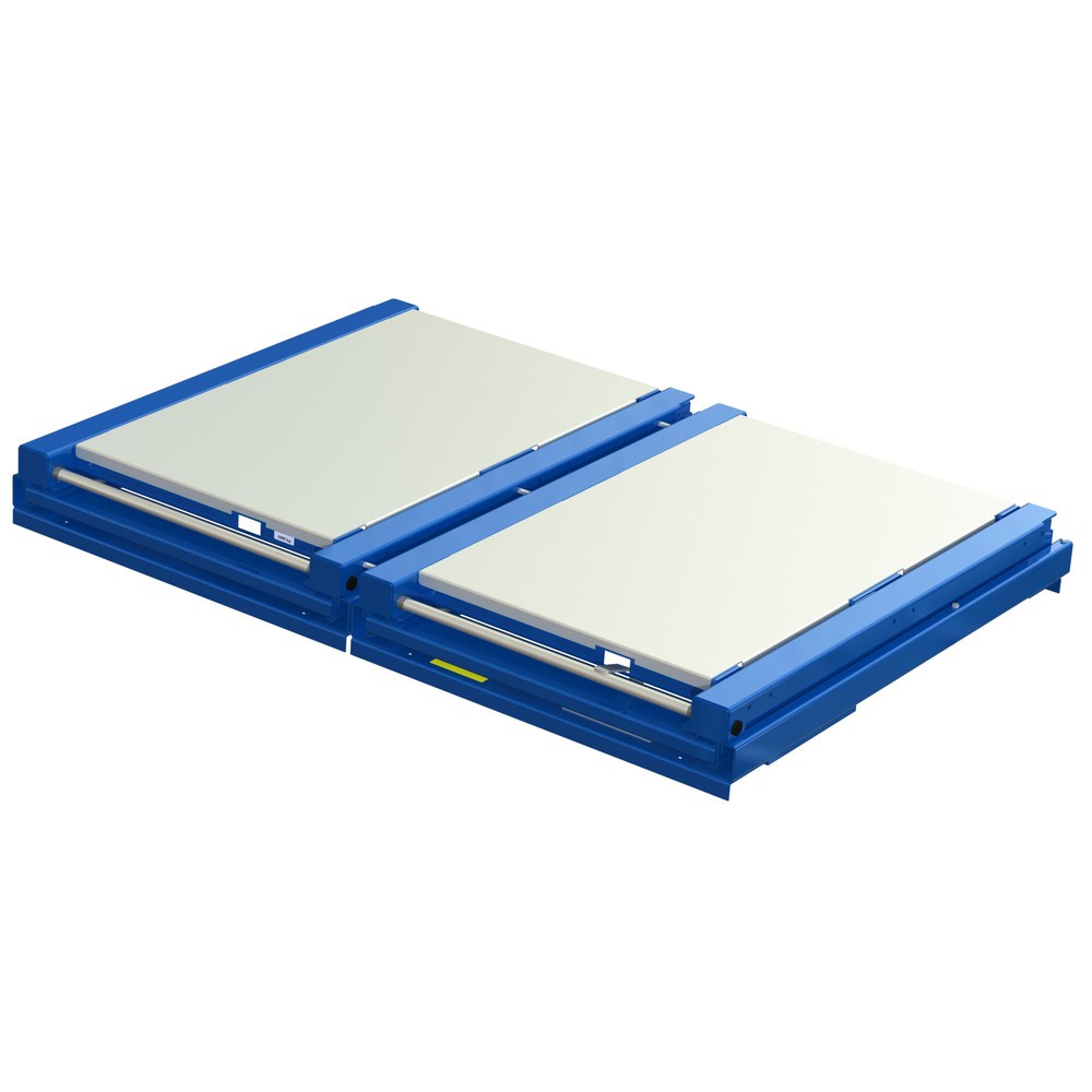 Imagen del producto: Extractor de palets XL, capacidad de carga 1.600 kg, profundidad de extracción 100 %, A x F 1.700 x 1.200 mm, con estante de acero