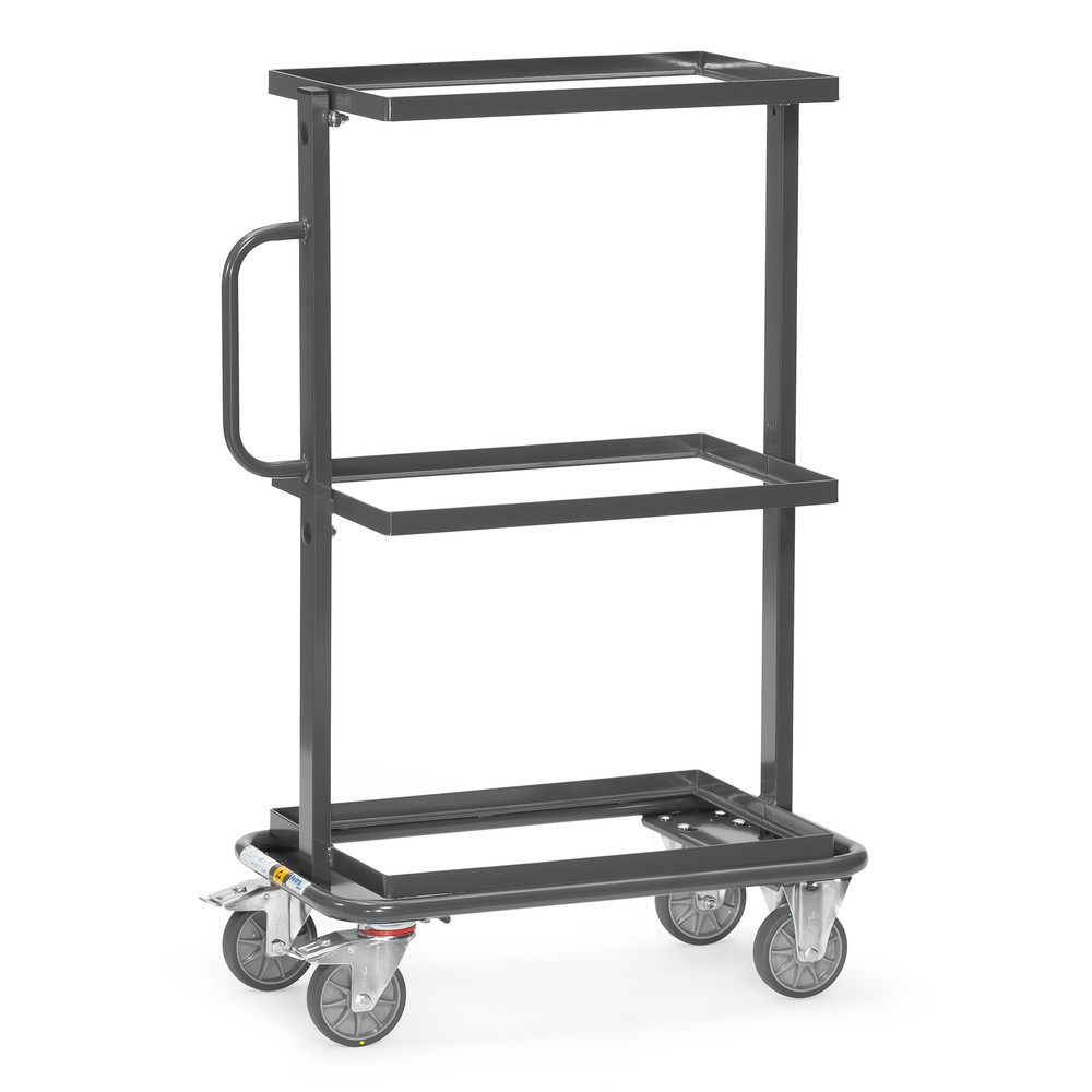 Imagen del producto: fetra® carro auxiliar ESD, capacidad de carga 200 kg, 3 áreas de carga de 405 x 605 mm, sin estantes
