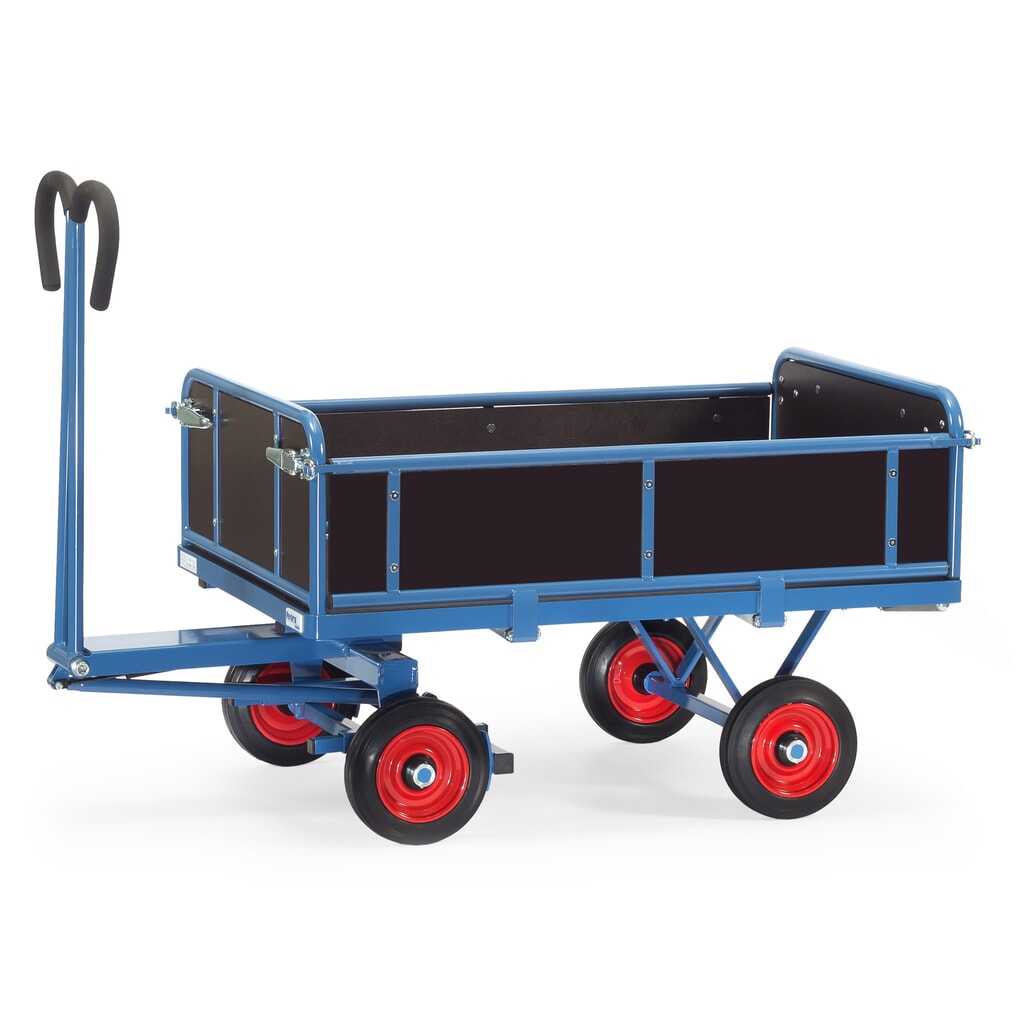 fetra® carro con plataforma de mano con 3 paredes plegables