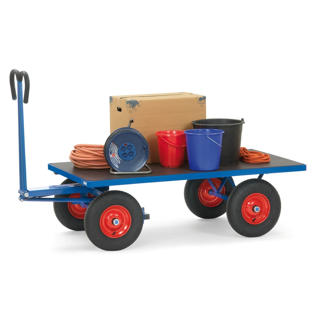 Número de imagen del producto 2: carro con plataforma manual fetra® sin paredes, área de carga An x F 800 x 1.200 mm, capacidad de carga 1.000 kg, neumáticos de aire