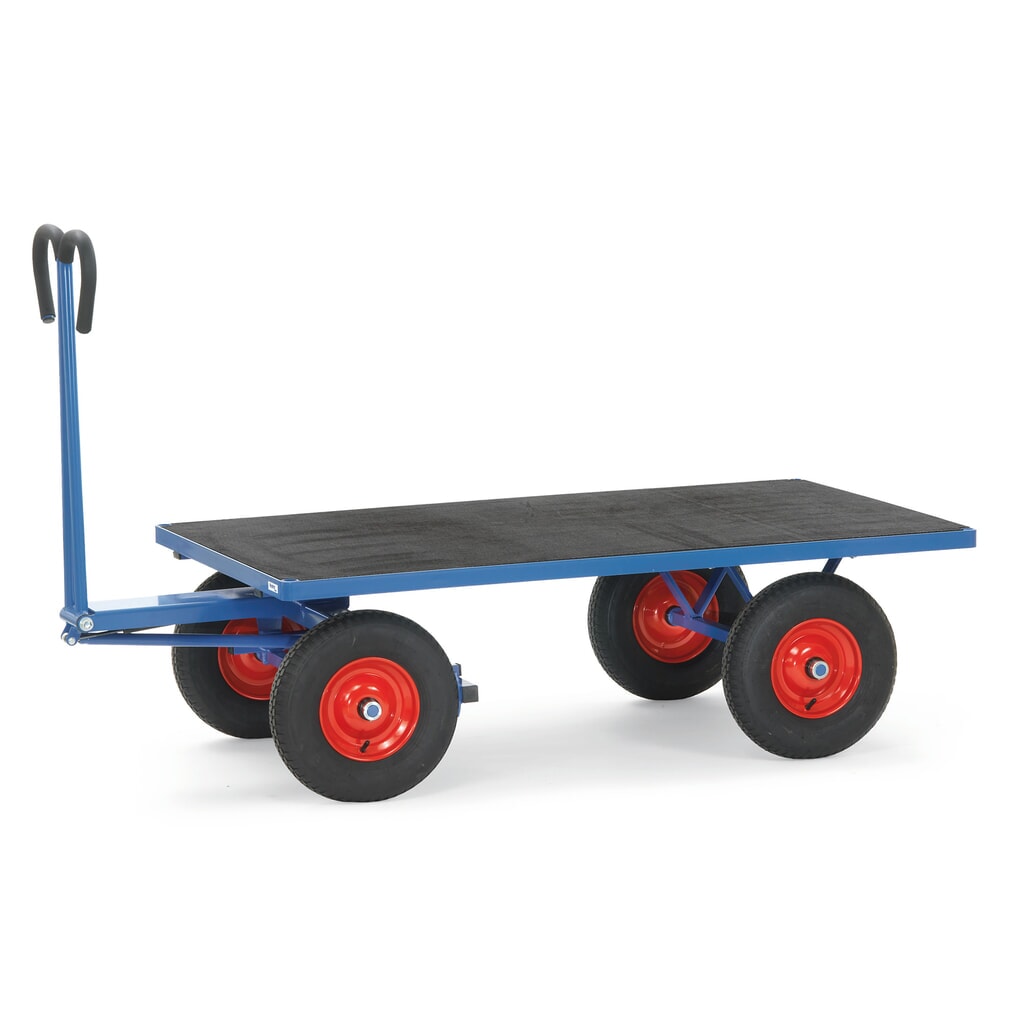 carro con plataforma manual fetra® sin paredes, área de carga An x F 800 x 1.200 mm, capacidad de carga 1.000 kg, neumáticos de aire Imagen del producto: carro con plataforma manual fetra® sin paredes, área de carga An x F 800 x 1.200 mm, capacidad de carga 1.000 kg, neumáticos de aire