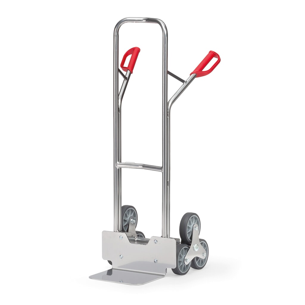 Imagen del producto: Fetra® - Carcarro para escaleras (rueda brazos, 200 kg, capacidad de carga, 320 An x F 250 mm, aluminio)