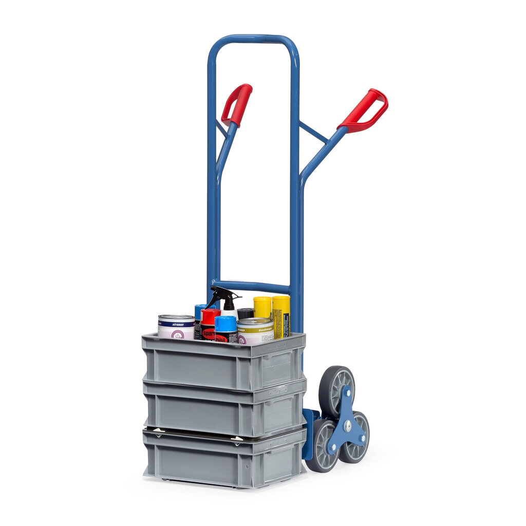 Número de imagen del producto 5: Fetra® Carcarro para escaleras, 3 brazos rueda estrella, capacidad de carga 200 kg, pala a 320 An x F 250 mm, acero