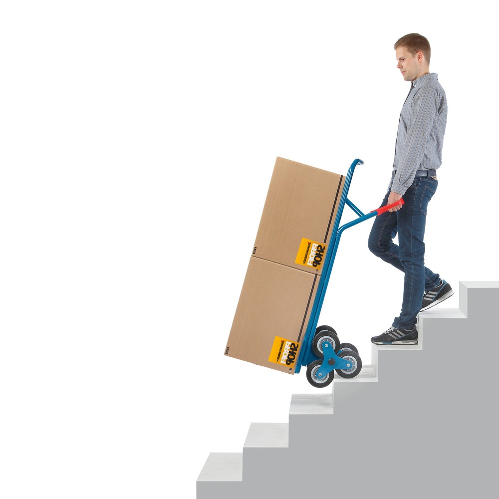 Número de imagen del producto 3: Fetra® Carcarro para escaleras, 3 brazos de rueda estrella, capacidad de carga 200 kg, pala a de 480 An x F 300 mm, acero