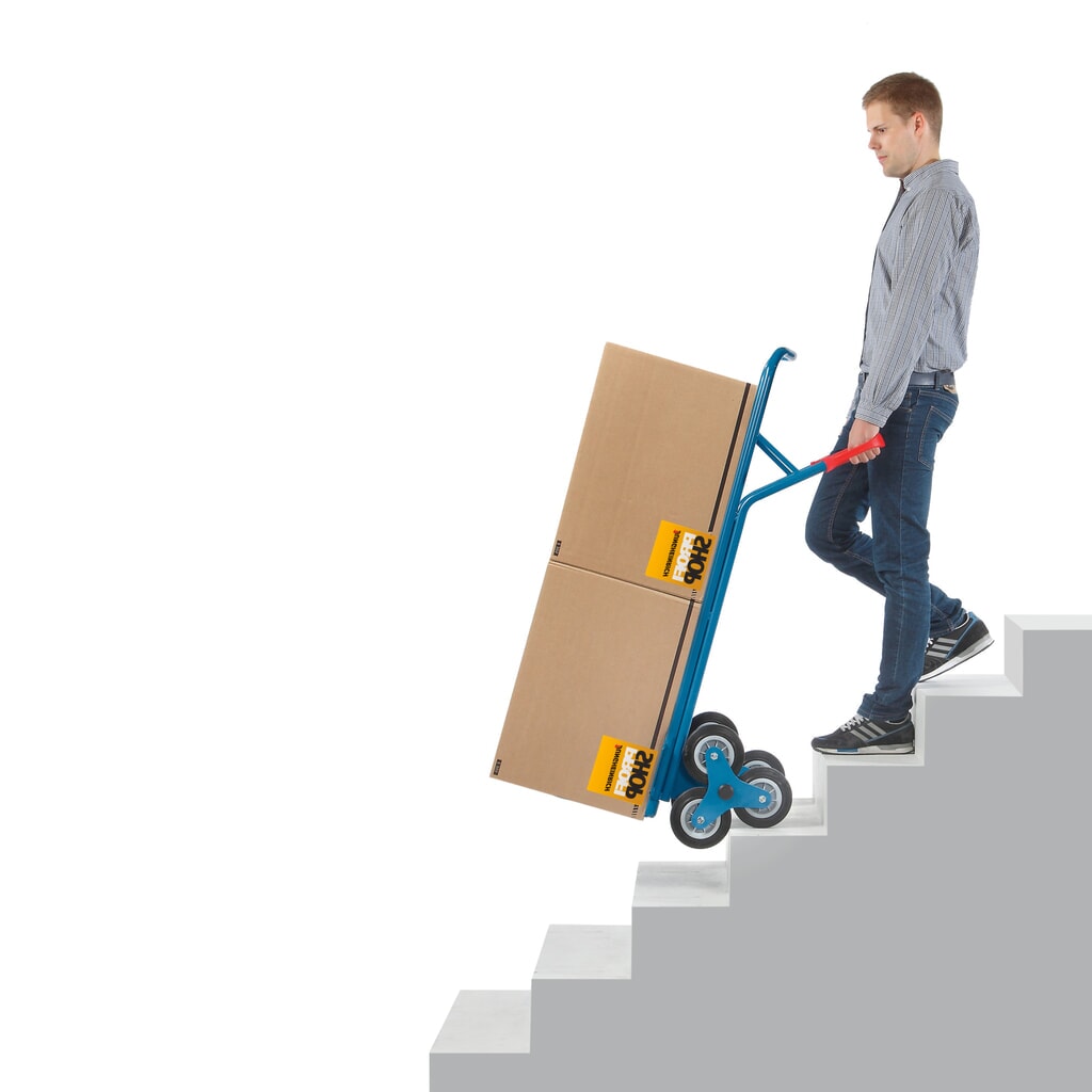 Número de imagen del producto 4: Fetra® - Carcarro para escaleras (rueda brazos, 200 kg, capacidad de carga, 320 An x F 250 mm, aluminio)