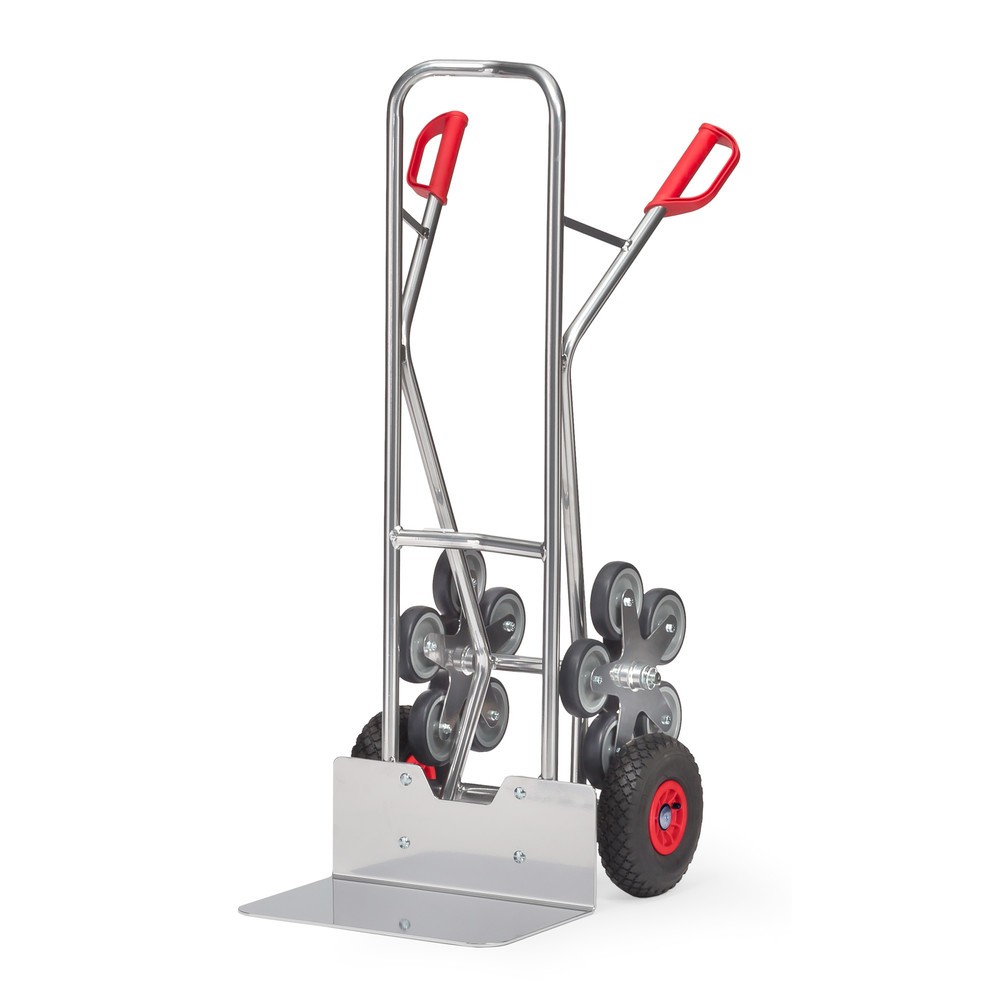 Número de imagen del producto 1: Fetra® Carcarro para escaleras, 5 brazos de rueda estrella, capacidad de carga 200 kg, pala a 480 An x F 300 mm, aluminio