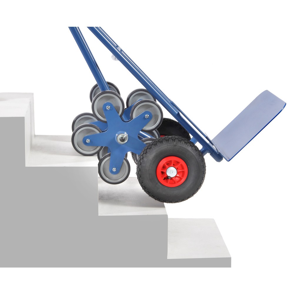 Número de imagen del producto 3: Fetra® Carcarro para escaleras, 5 brazos de rueda estrella, capacidad de carga 200 kg, pala a de 480 An x F 300 mm, acero