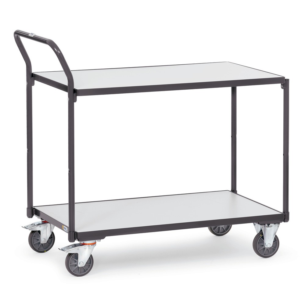 Imagen del producto: fetra® ESD carro|plataforma de mesa, capacidad de carga 300 kg, 2 zonas de carga de 600 x 1.000 mm