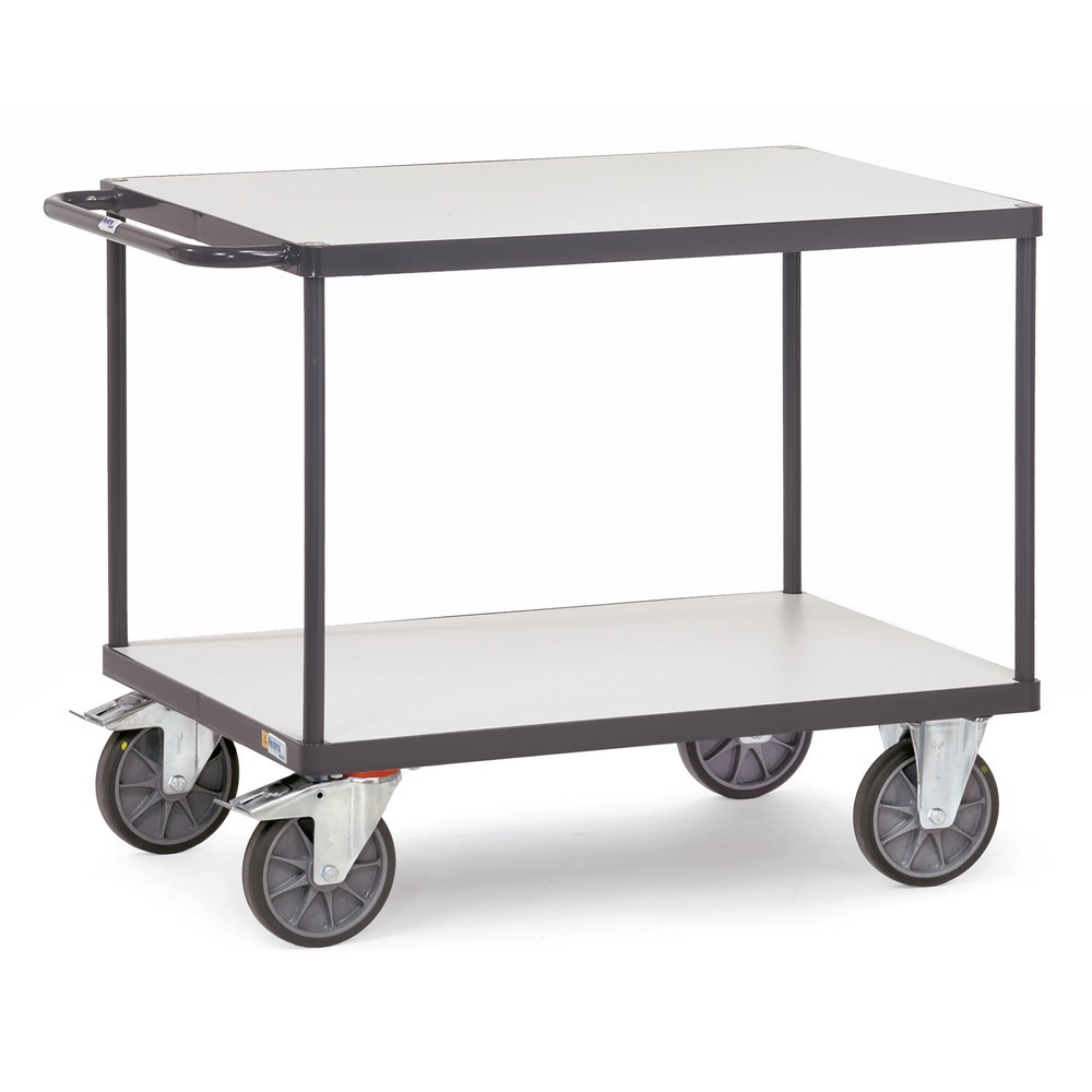 Imagen del producto: fetra® ESD carro|plataforma de mesa, capacidad de carga 600 kg, 2 zonas de carga de 800 x 1.200 mm