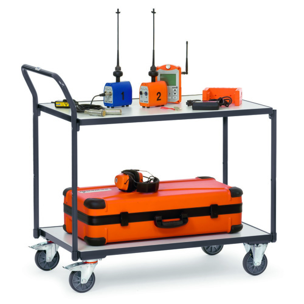 Número de imagen del producto 2: fetra® ESD carro|plataforma de mesa, capacidad de carga 600 kg, 2 zonas de carga de 700 x 1.000 mm