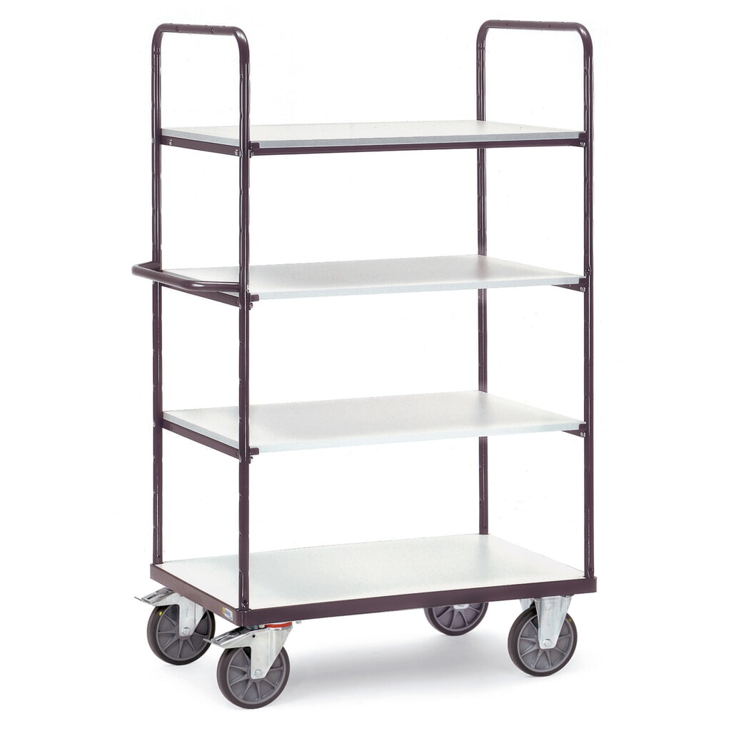 fetra® carro|plataforma de suelo ESD, con suelos de madera, 4 zonas de carga de 800 x 1.200 mm, altura de construcción 1.800 mm Imagen del producto: fetra® carro|plataforma de suelo ESD, con suelos de madera, 4 zonas de carga de 800 x 1.200 mm, altura de construcción 1.800 mm
