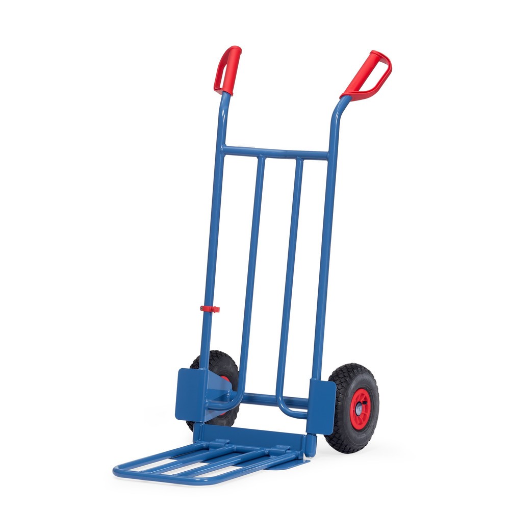 Imagen del producto: fetra® carro|plataforma para paquetes, con pala plegable, capacidad de carga 250 kg, pala 400 An x F 150 mm, bandajes de aire