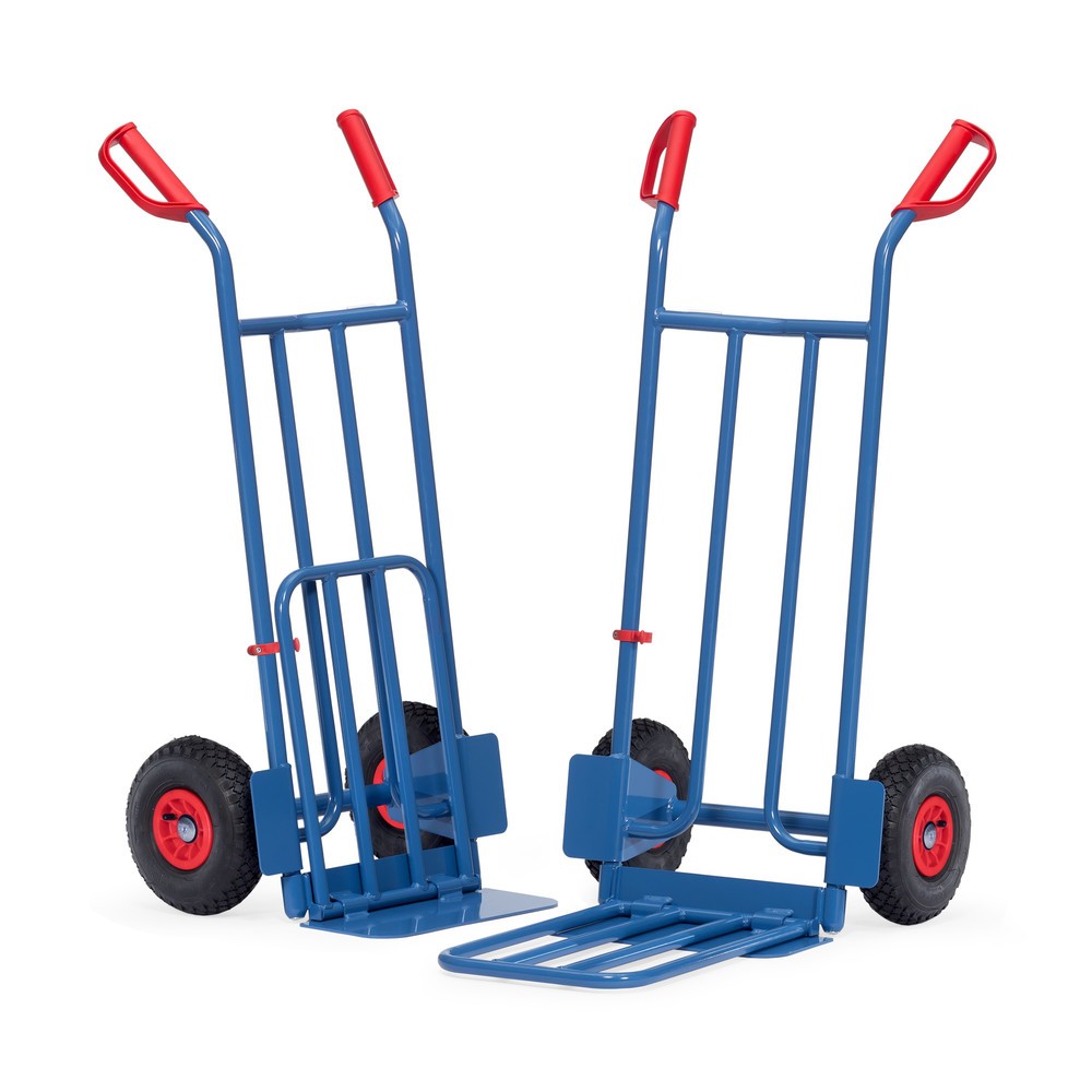 Número de imagen del producto 2: fetra® carro|plataforma para paquetes, con pala plegable, capacidad de carga 250 kg, pala 400 An x F 150 mm, bandajes de aire