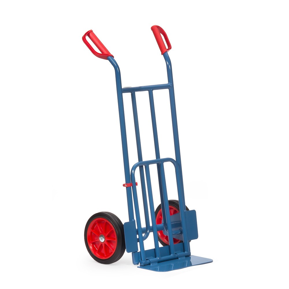 Número de imagen del producto 3: fetra® carro|plataforma para paquetes, con pala plegable, capacidad de carga 250 kg, pala 400 An x F 150 mm, bandajes de goma maciza