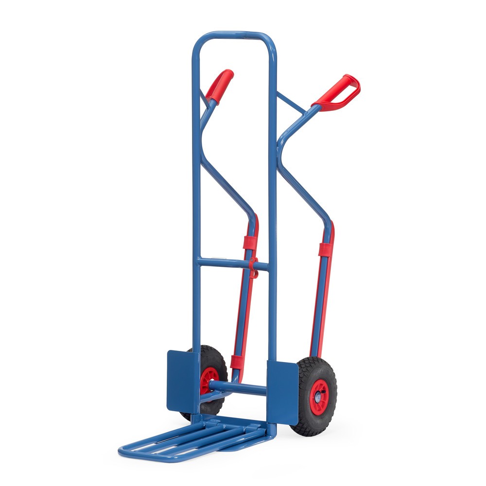 Número de imagen del producto 1: carro|plataforma de paquetería fetra®, con pala plegable+patines deslizantes, capacidad de carga 300 kg, pala An x F 320 x 250 mm, bandajes de aire