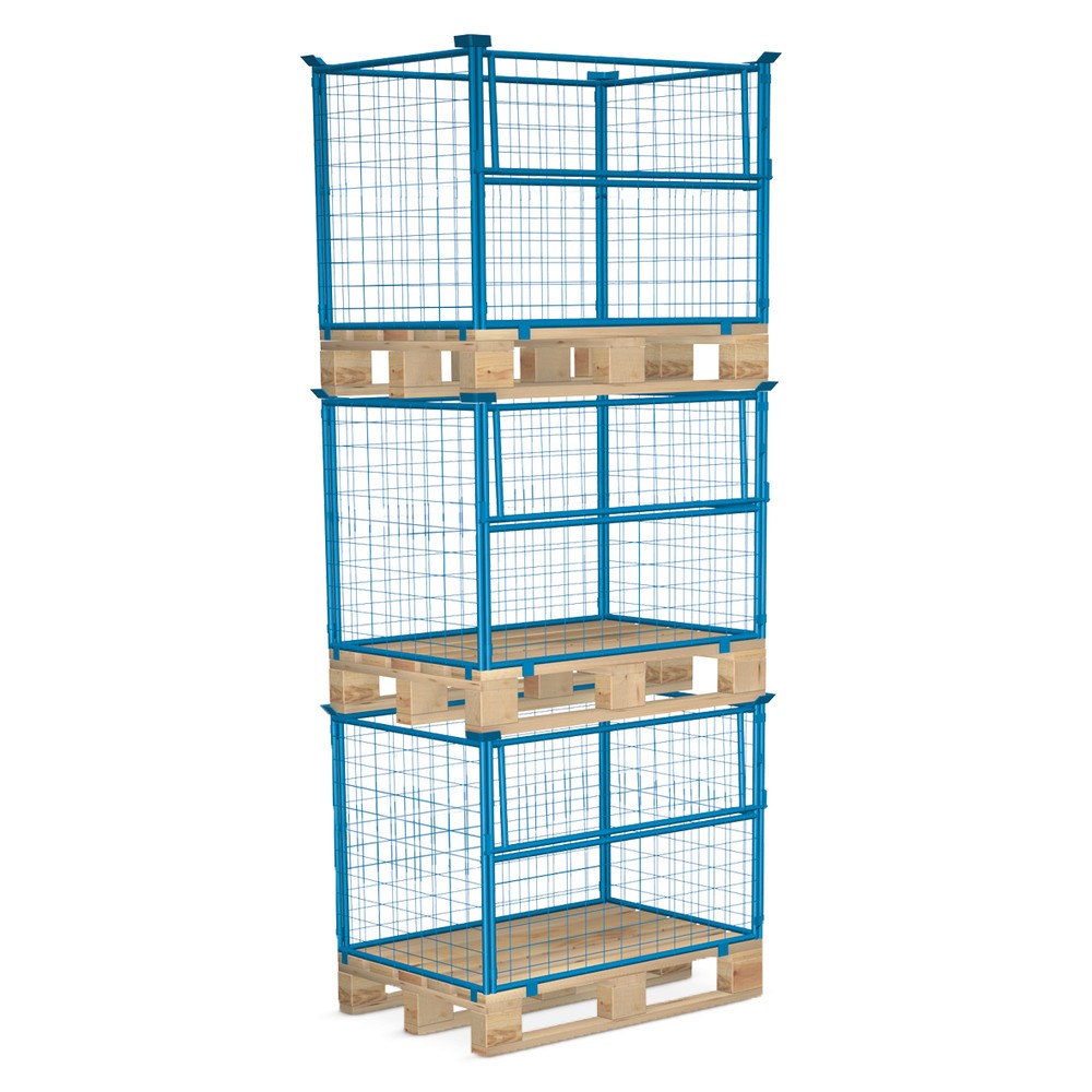Número de imagen del producto 2: Soporte para fijación é CORDES, medio plegable, Euro palet, pintado, altura de construcción 1.000 mm