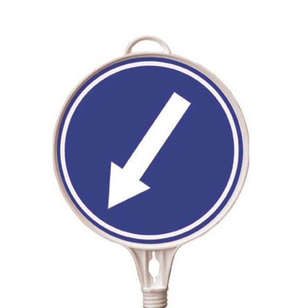 Imagen del producto: Flecha de dirección del signo de información, inferior izquierda, redonda, ø 380 mm