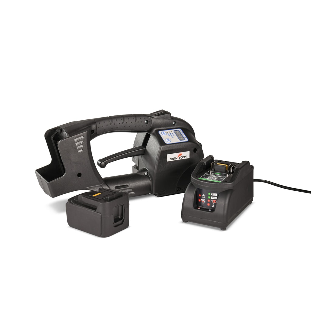 Flejadora con batería recargable Steinbock® AR 275 Pro, totalmente automática Número de imagen del producto 2: Flejadora con batería recargable Steinbock® AR 275 Pro, totalmente automática
