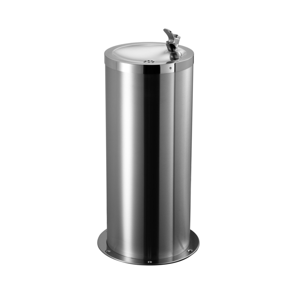 Imagen del producto: Fuente de agua potable Air-Wolf, columna redonda aislada de acero inoxidable V2A cepillado
