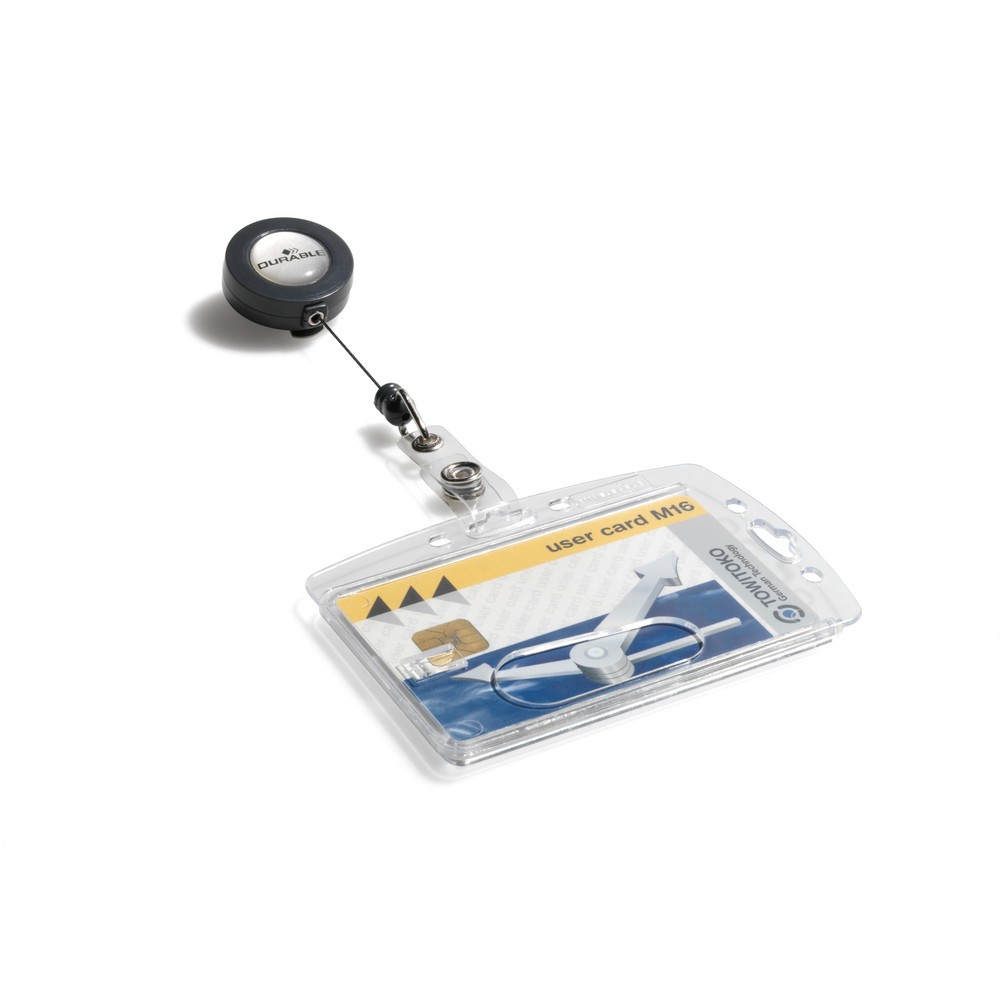 Imagen del producto: Funda rígida DURABLE para 1 carné de empresa, con yo-yo